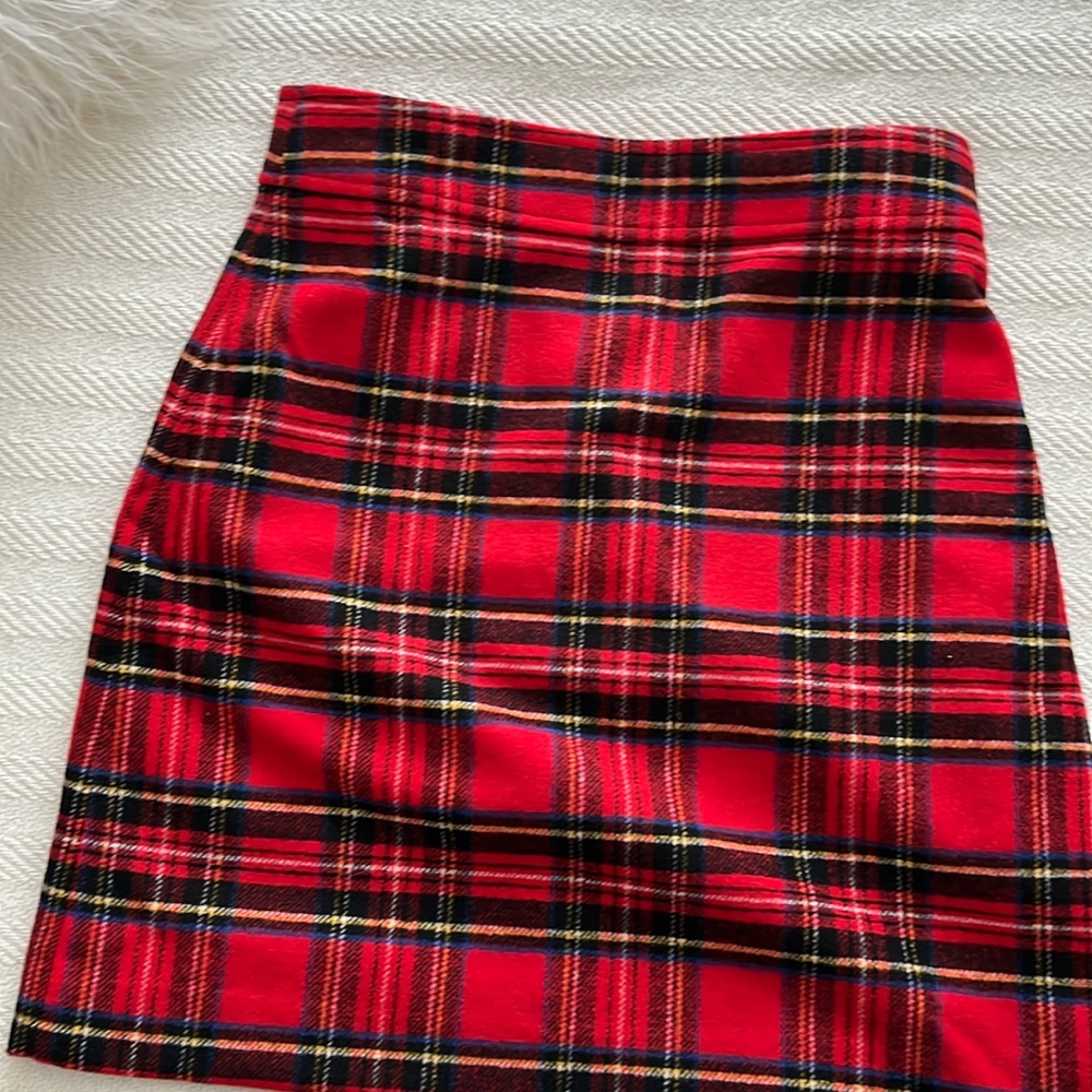 J. Crew Factory Tartan Plaid Wool Skirt